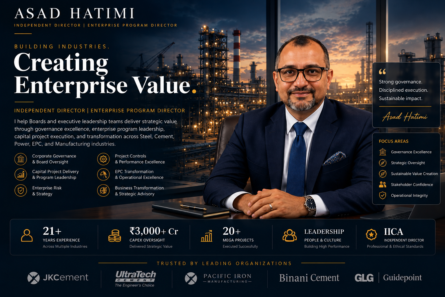 Asad Hatimi — Creating Enterprise Value. Independent Director & Enterprise Program Director.
