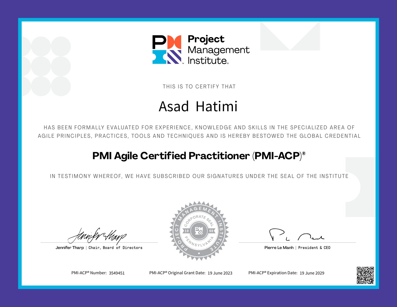 PMI Agile Certified Practitioner